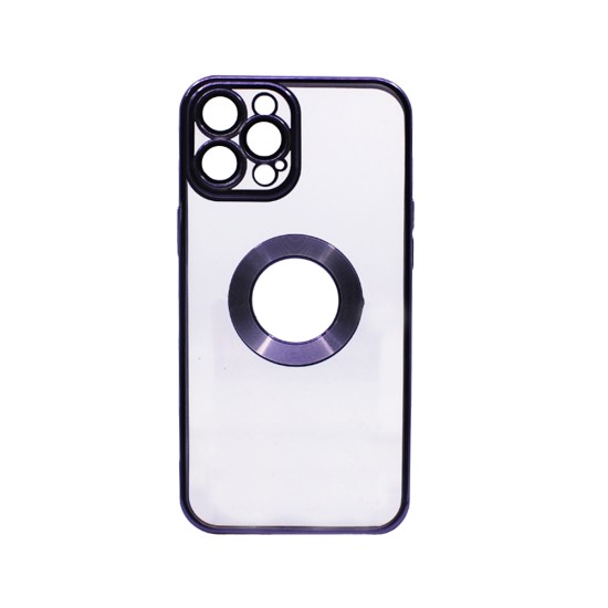 Hard Silicone Case with Camera Protector for Apple iPhone 12 Pro Max Purple